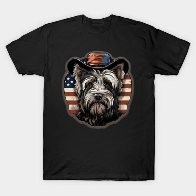 Patriotic Skye Terrier T-Shirt by NatashaCuteShop